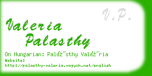 valeria palasthy business card